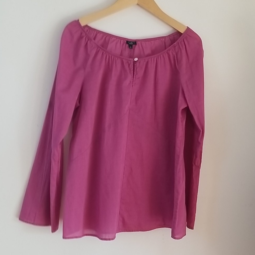 Talbot Raspberry Semi Sheer Cotton Top Tunic